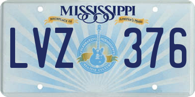 MS license plate LVZ376
