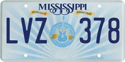 MS license plate LVZ378