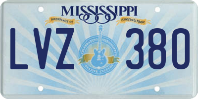 MS license plate LVZ380
