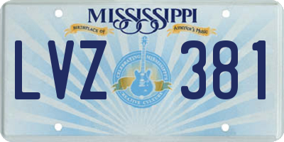 MS license plate LVZ381