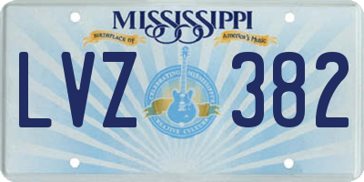 MS license plate LVZ382