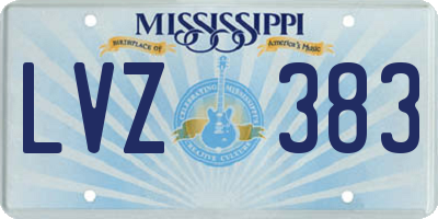 MS license plate LVZ383