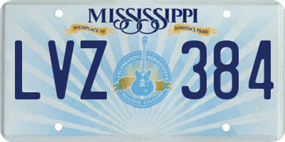 MS license plate LVZ384