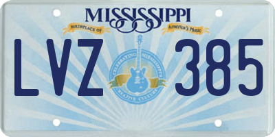 MS license plate LVZ385