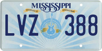 MS license plate LVZ388