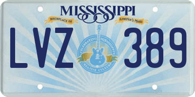 MS license plate LVZ389