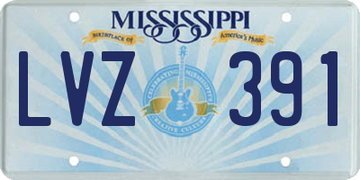 MS license plate LVZ391