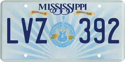 MS license plate LVZ392