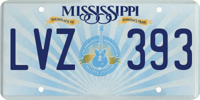 MS license plate LVZ393