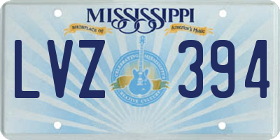 MS license plate LVZ394