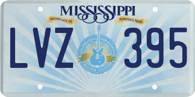 MS license plate LVZ395