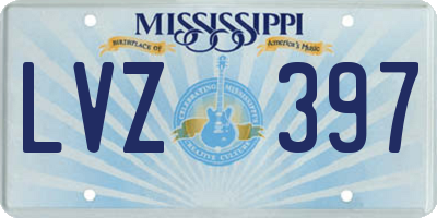 MS license plate LVZ397