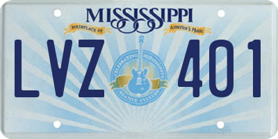 MS license plate LVZ401
