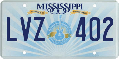 MS license plate LVZ402