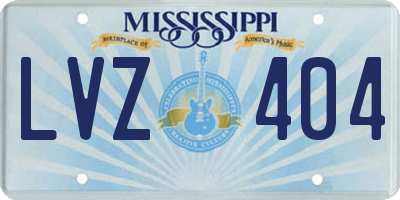 MS license plate LVZ404