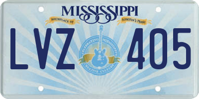 MS license plate LVZ405