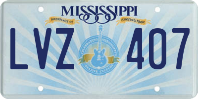 MS license plate LVZ407