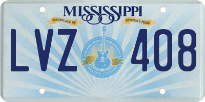 MS license plate LVZ408