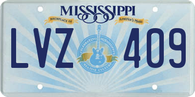 MS license plate LVZ409