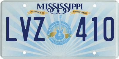 MS license plate LVZ410