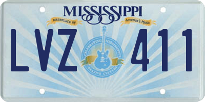 MS license plate LVZ411
