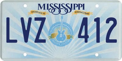 MS license plate LVZ412
