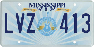 MS license plate LVZ413