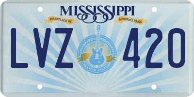 MS license plate LVZ420