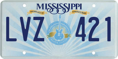 MS license plate LVZ421