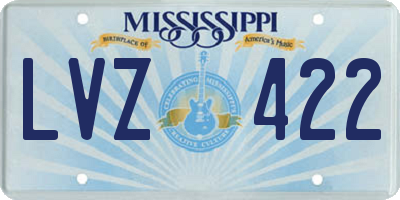 MS license plate LVZ422