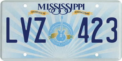 MS license plate LVZ423