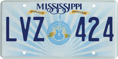 MS license plate LVZ424