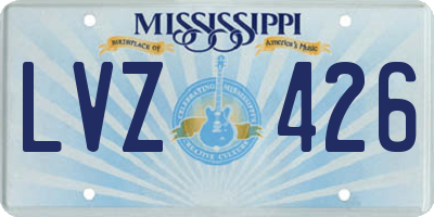 MS license plate LVZ426