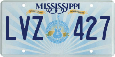 MS license plate LVZ427