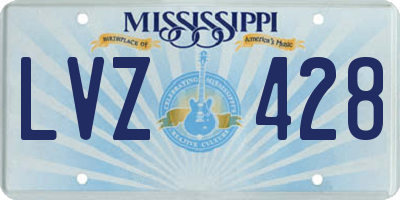 MS license plate LVZ428
