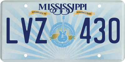 MS license plate LVZ430