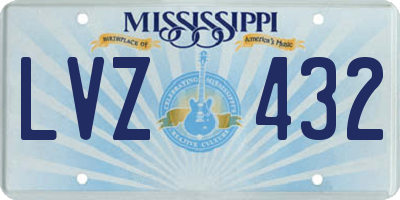 MS license plate LVZ432