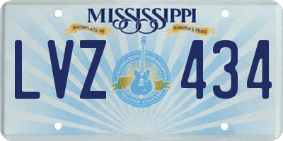 MS license plate LVZ434