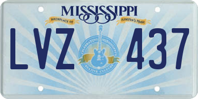 MS license plate LVZ437