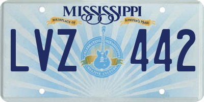 MS license plate LVZ442