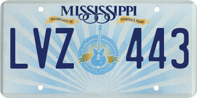 MS license plate LVZ443