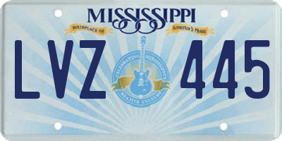 MS license plate LVZ445