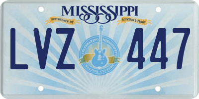 MS license plate LVZ447