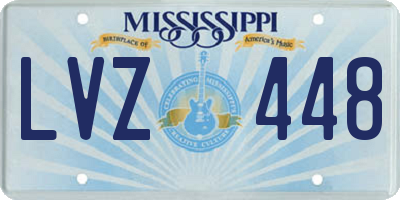 MS license plate LVZ448