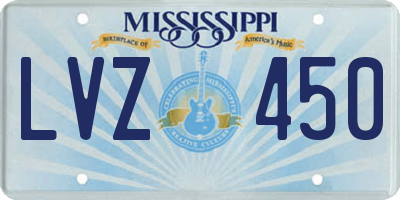 MS license plate LVZ450