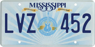 MS license plate LVZ452
