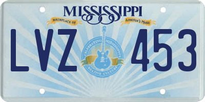 MS license plate LVZ453