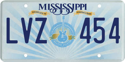MS license plate LVZ454