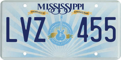 MS license plate LVZ455