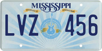MS license plate LVZ456